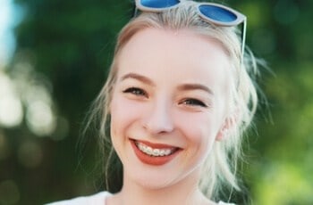 a woman beautifully smiling