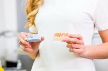 demo of taking care of dentures